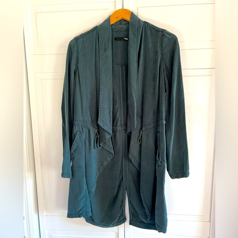 Size S green jacket. Soft material. Rarely worn